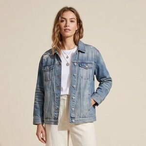 Madewell Distressed Light Blue Denim Jacket